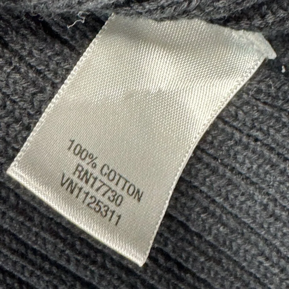 Y2K Grunge Converse Ribbed Quarter Zip Sweater Knit Black Pullover Punk Skater
